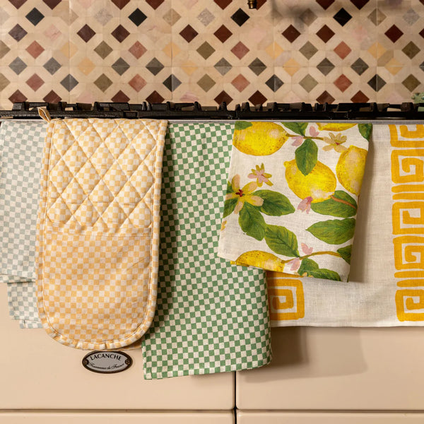 Capri Yellow Tea Towel | Set Of 2