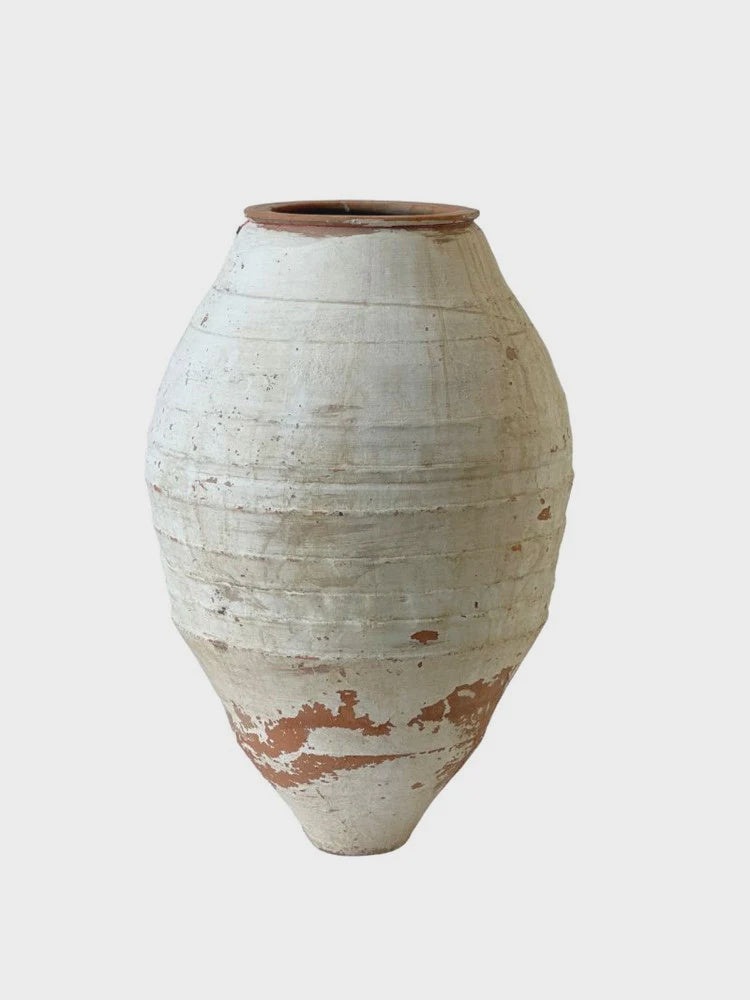 Large Turkish Odemis Pot | White