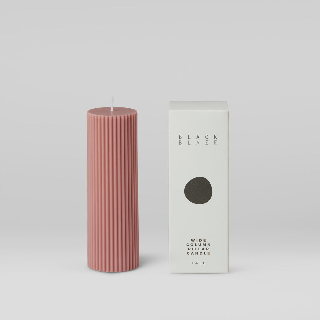 Wide Column Pillar Candle - Peach