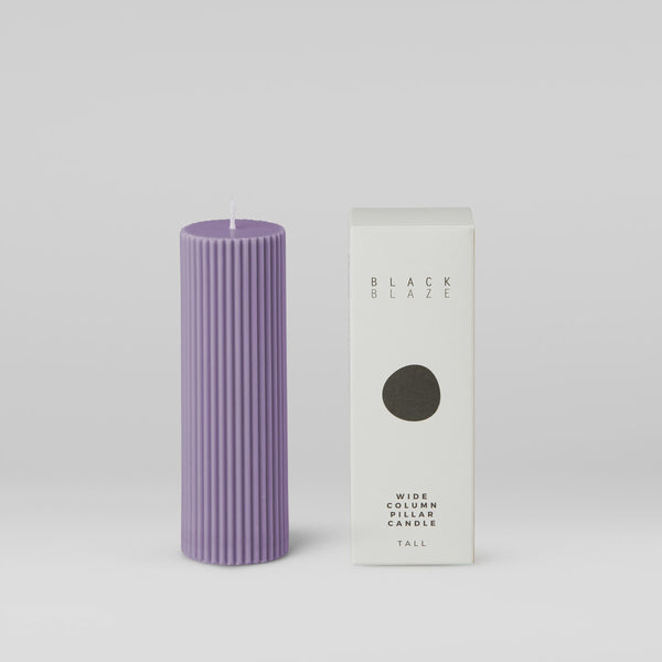 Wide Column Pillar Candle - Periwinkle