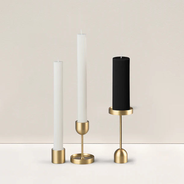 Fountain Brass Candle Holder - Medium