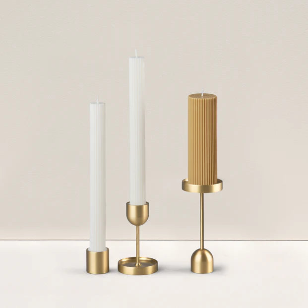 Wide Column Pillar Candle - Honey