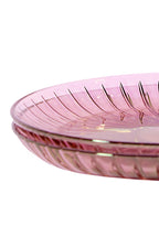 Pink Set Of Two Glass Fruit Plate