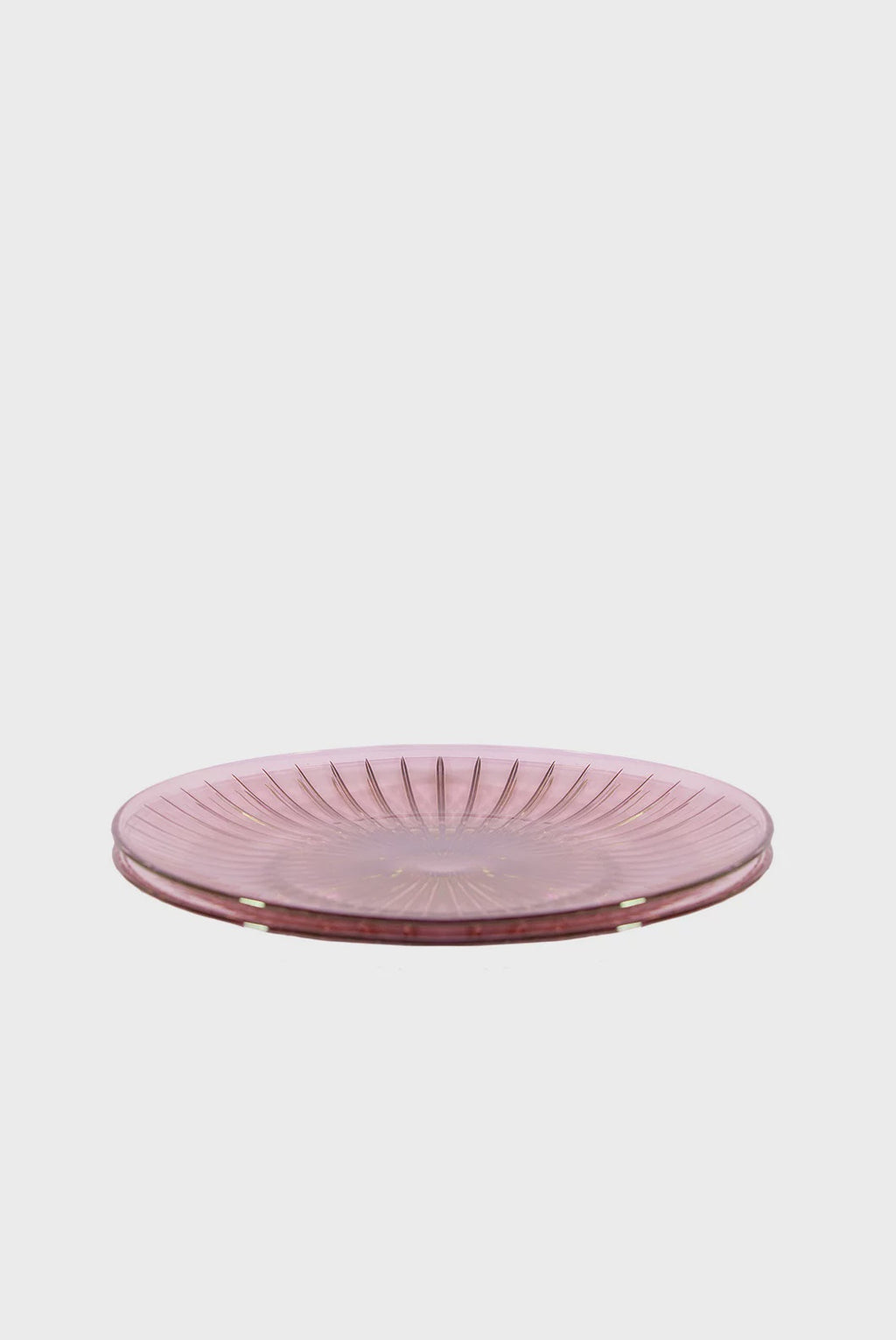 Pink Set Of Two Glass Plate