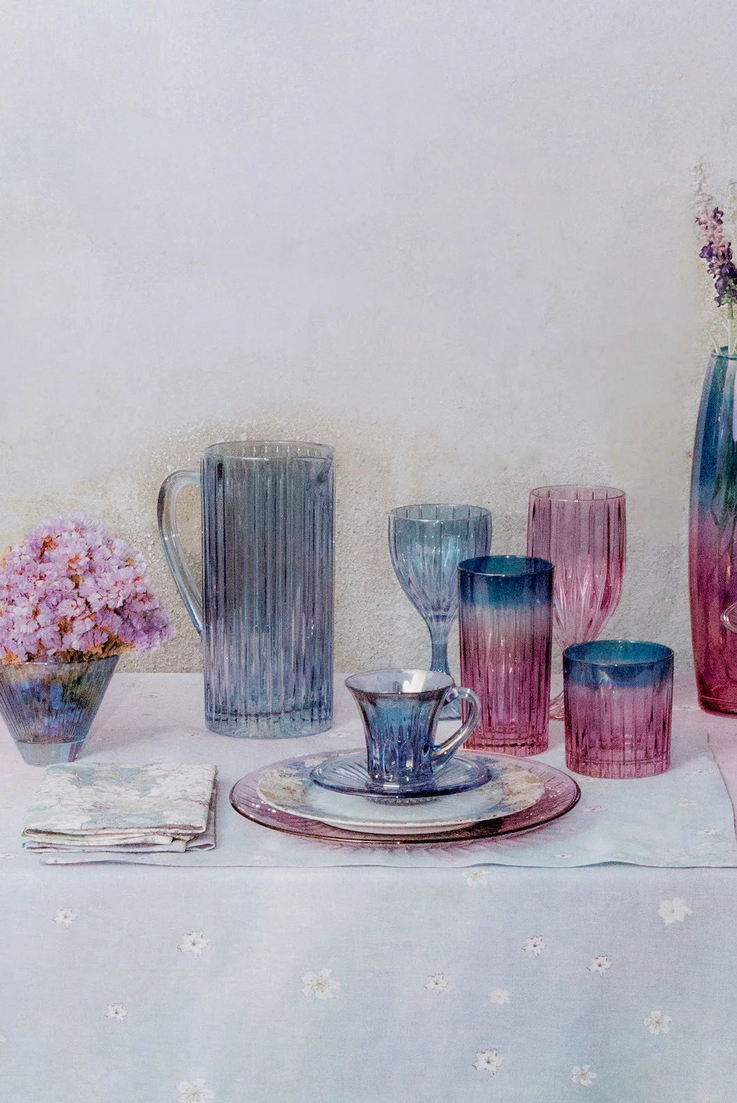 Blue Set Of Two Prestige Transparent Coffee Cups