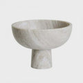 Ridge Goblet Bowl - Beige Marble