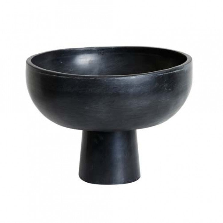 Ridge Goblet Bowl - Black Marble