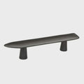 Ridge Marble Footed Platter - Black