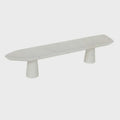 Ridge Marble Footed Platter-White