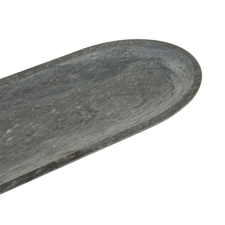 Ridge Oval Slate Platter