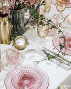 Pink Set Of Two Glass Plate