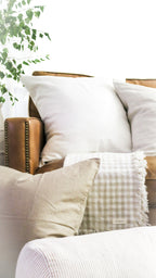 Linen Cushion - Coconut | EURO