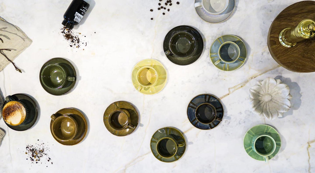 Vera Cup and Saucer Set - Pistachio (Light Green)