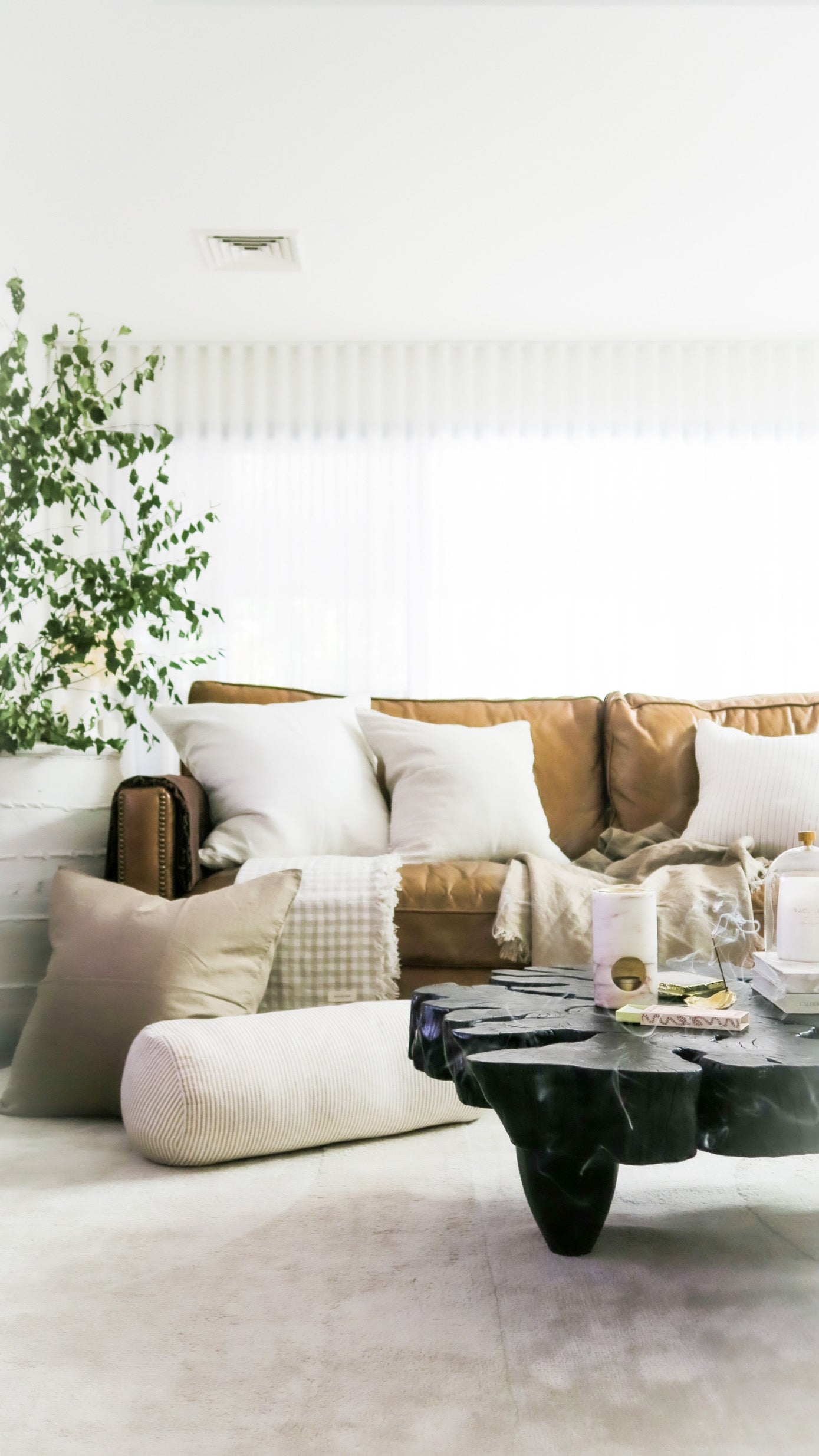 Linen Cushion - Coconut | EURO