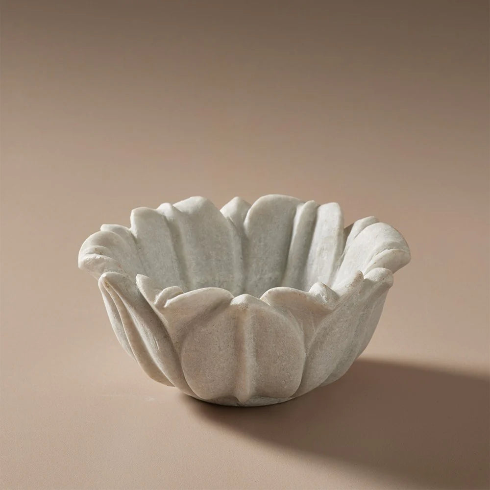 Marble Lotus Leaf Bowl