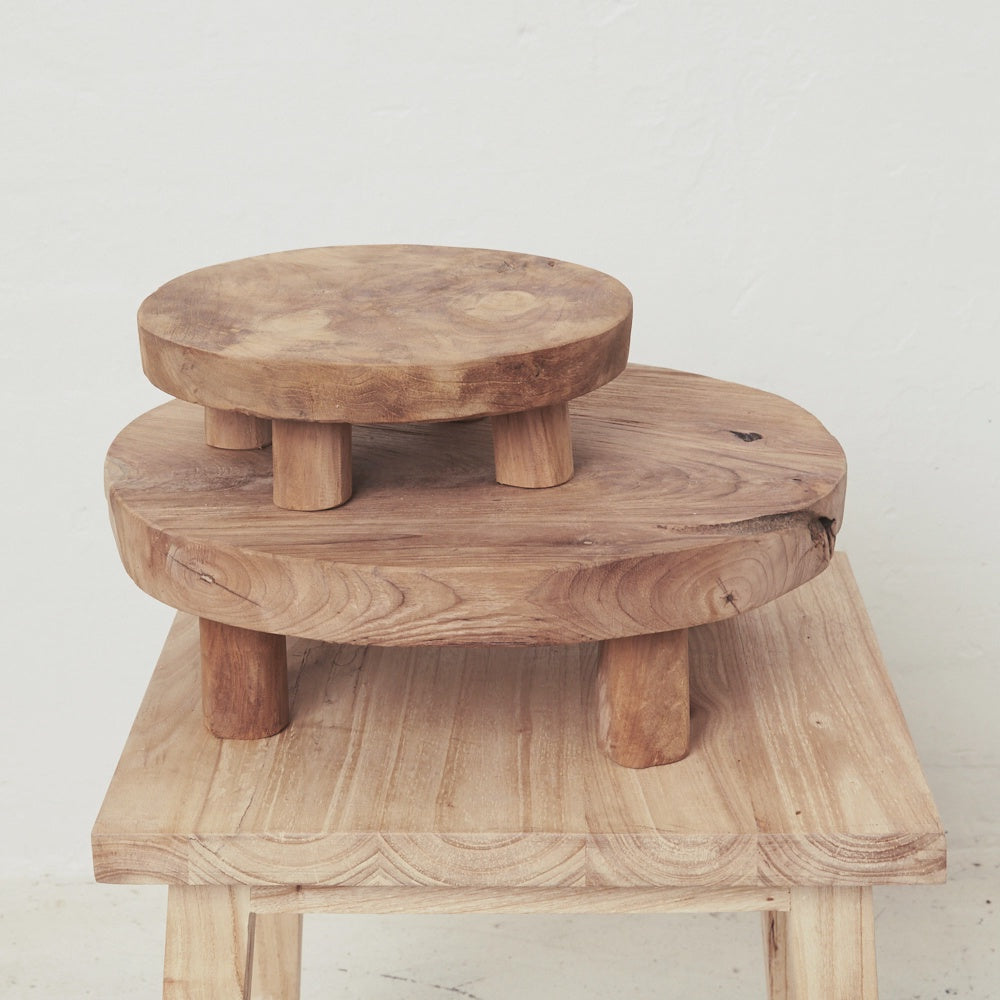 Eka Teak Footed Tray- Large