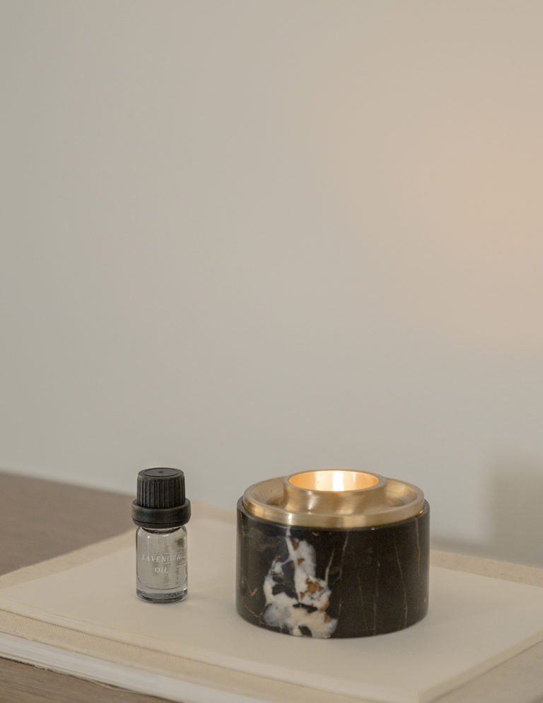 Asteroid Oil Burner - Black Marble