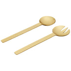 Geo Salad Servers | Brass